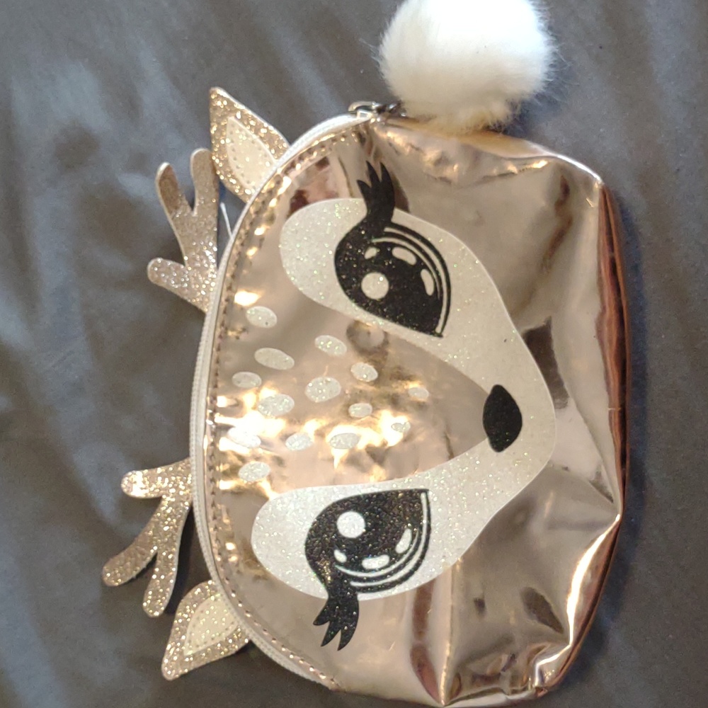 Rose Gold Reindeer Pouch (Cross listed)